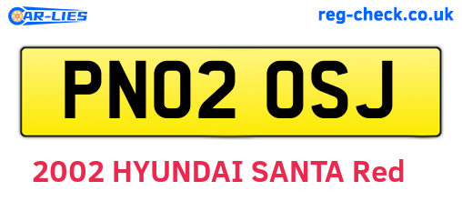 PN02OSJ are the vehicle registration plates.