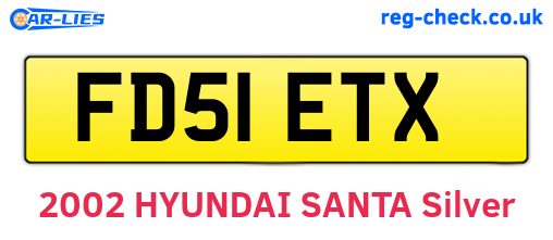FD51ETX are the vehicle registration plates.