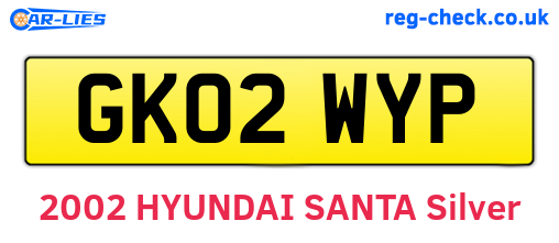 GK02WYP are the vehicle registration plates.