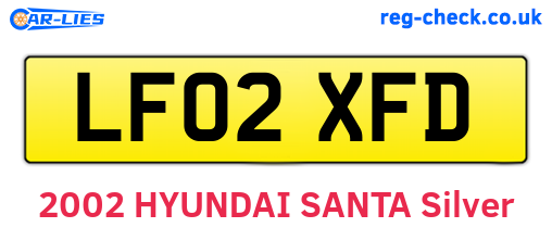 LF02XFD are the vehicle registration plates.