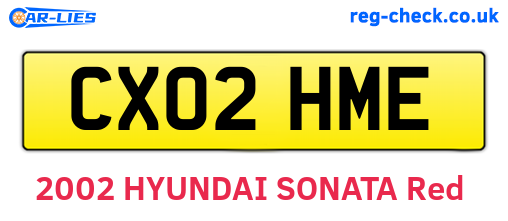 CX02HME are the vehicle registration plates.