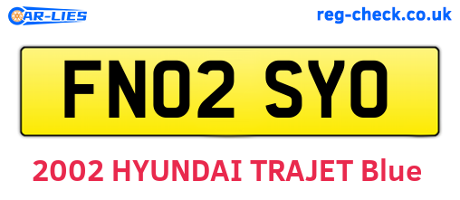 FN02SYO are the vehicle registration plates.