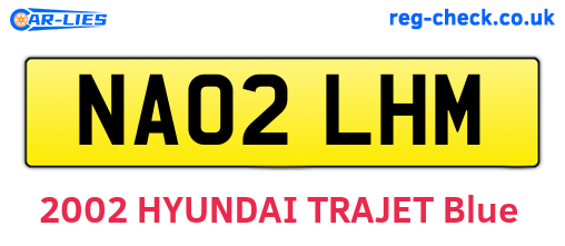 NA02LHM are the vehicle registration plates.
