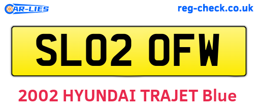 SL02OFW are the vehicle registration plates.