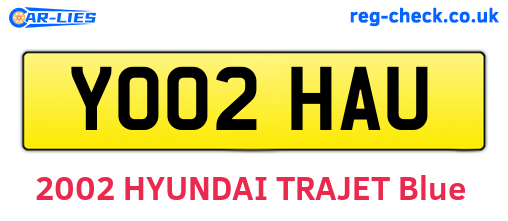 YO02HAU are the vehicle registration plates.