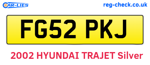 FG52PKJ are the vehicle registration plates.