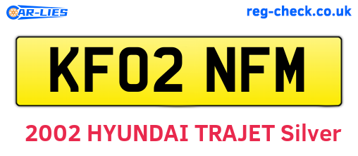 KF02NFM are the vehicle registration plates.
