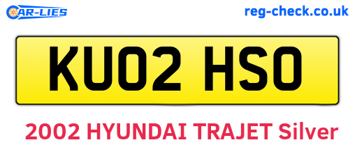 KU02HSO are the vehicle registration plates.
