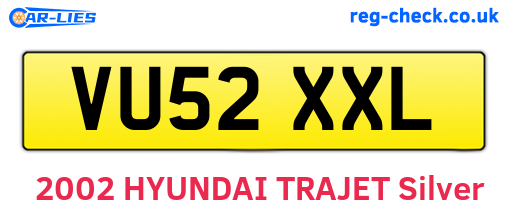 VU52XXL are the vehicle registration plates.