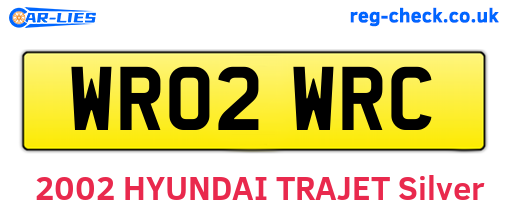 WR02WRC are the vehicle registration plates.