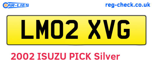 LM02XVG are the vehicle registration plates.