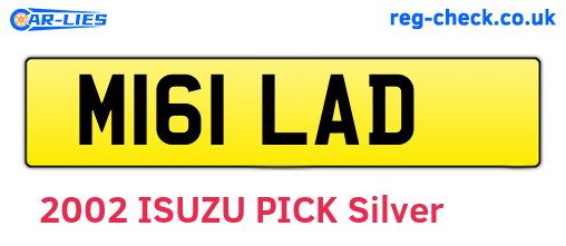 M161LAD are the vehicle registration plates.