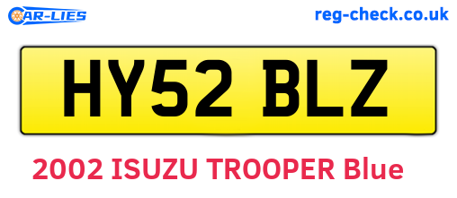 HY52BLZ are the vehicle registration plates.