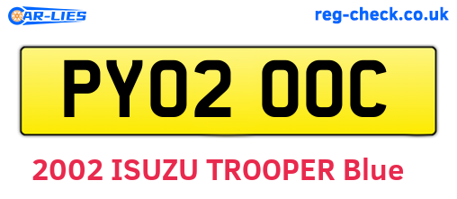 PY02OOC are the vehicle registration plates.