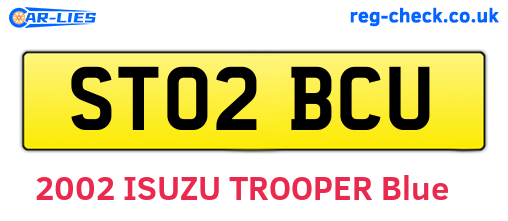 ST02BCU are the vehicle registration plates.