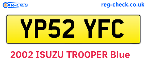 YP52YFC are the vehicle registration plates.