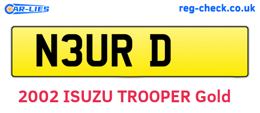 N3URD are the vehicle registration plates.