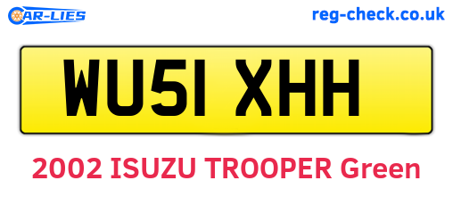 WU51XHH are the vehicle registration plates.