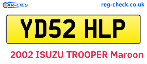YD52HLP are the vehicle registration plates.
