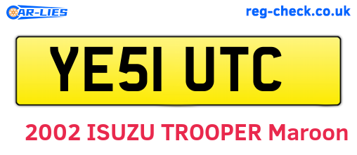 YE51UTC are the vehicle registration plates.