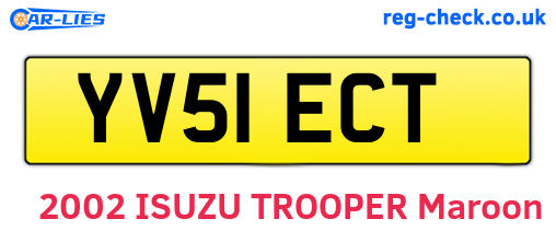 YV51ECT are the vehicle registration plates.