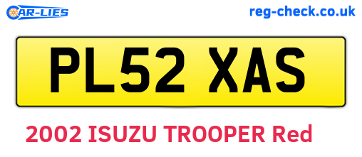 PL52XAS are the vehicle registration plates.