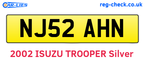 NJ52AHN are the vehicle registration plates.