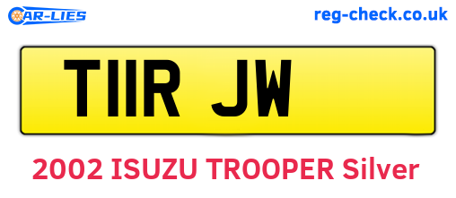 T11RJW are the vehicle registration plates.