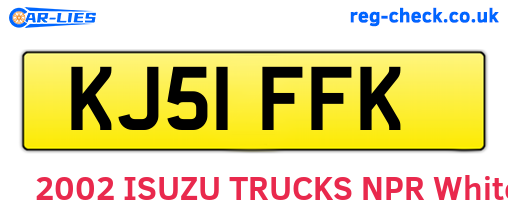 KJ51FFK are the vehicle registration plates.