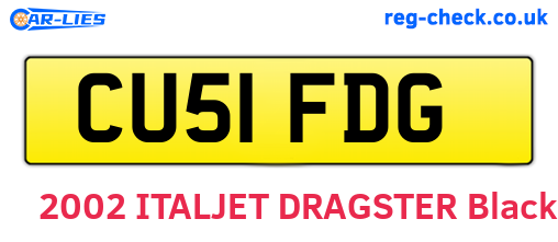 CU51FDG are the vehicle registration plates.