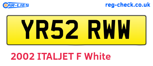 YR52RWW are the vehicle registration plates.