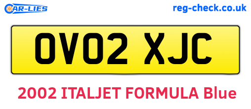 OV02XJC are the vehicle registration plates.