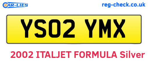 YS02YMX are the vehicle registration plates.