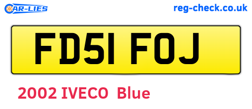 FD51FOJ are the vehicle registration plates.