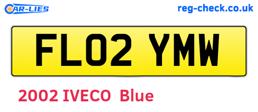 FL02YMW are the vehicle registration plates.