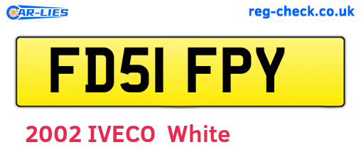 FD51FPY are the vehicle registration plates.