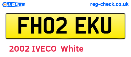 FH02EKU are the vehicle registration plates.