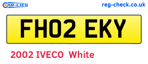 FH02EKY are the vehicle registration plates.