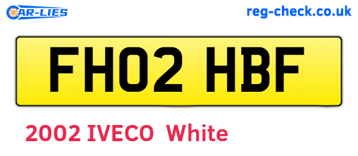 FH02HBF are the vehicle registration plates.