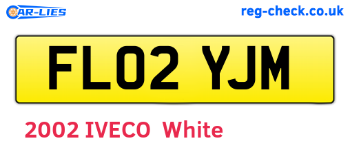 FL02YJM are the vehicle registration plates.