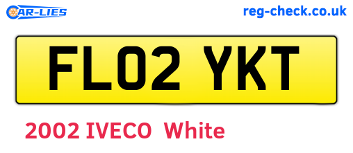 FL02YKT are the vehicle registration plates.