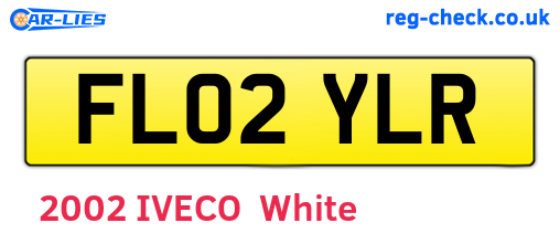 FL02YLR are the vehicle registration plates.