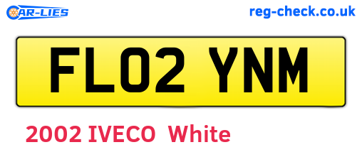 FL02YNM are the vehicle registration plates.