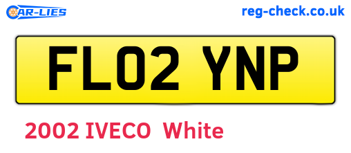 FL02YNP are the vehicle registration plates.