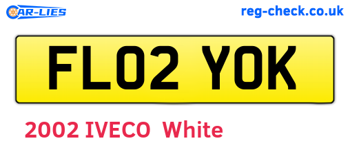 FL02YOK are the vehicle registration plates.