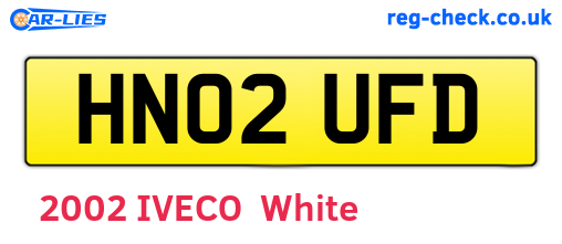 HN02UFD are the vehicle registration plates.