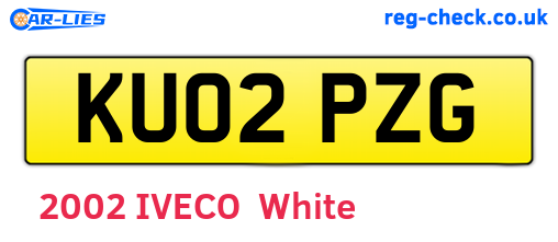 KU02PZG are the vehicle registration plates.