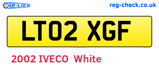 LT02XGF are the vehicle registration plates.