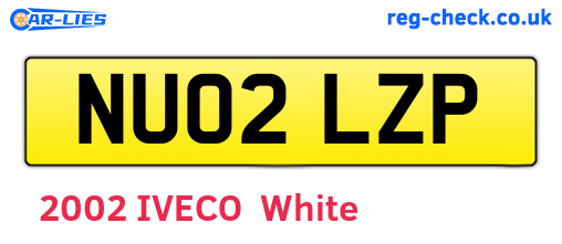 NU02LZP are the vehicle registration plates.