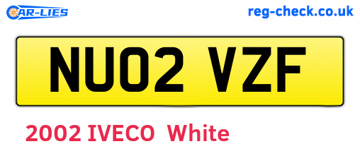 NU02VZF are the vehicle registration plates.